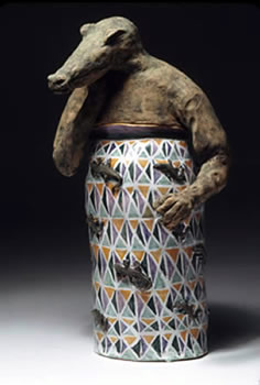 Wrestler Gator Canopic Jar