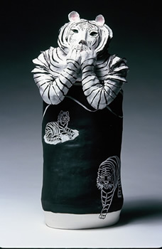 Kabuki Tiger Canopic Jar